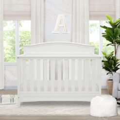 Delta Children Emery 4-in-1 Convertible Baby Crib - Greenguard Gold Certified, White