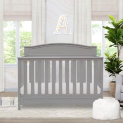 Delta Children Emery 4-in-1 Convertible Baby Crib, Pack of 1, Grey