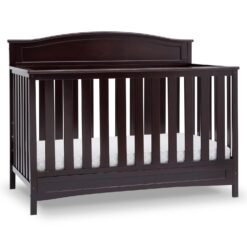 Delta Children Emery 4-in-1 Convertible Baby Crib - Greenguard Gold Certified, Dark Chocolate