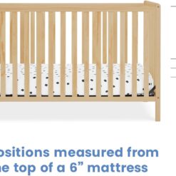 Delta Children Heartland 4-in-1 Convertible Crib, Natural