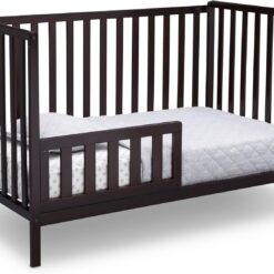 Delta Children Heartland 4-in-1 Convertible Crib - Greenguard Gold Certified, Dark Chocolate