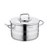 Korkmaz Astra2 Stainless Steel Pot, High-Performance Multi-Purpose Cookware with Lid, 15.85 Quart