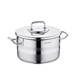 Korkmaz Astra2 Stainless Steel Pot, High-Performance Multi-Purpose Cookware with Lid, 15.85 Quart
