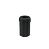 simplehuman 115 Liter / 30 Gallon Bullet Open Top Trash Can, Commercial Grade Heavy Gauge Matte Black Stainless Steel