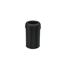 simplehuman 115 Liter / 30 Gallon Bullet Open Top Trash Can, Commercial Grade Heavy Gauge Matte Black Stainless Steel