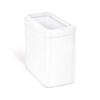 simplehuman 25 Liter / 6.6 Gallon Slim Open Top Small Trash Can, Commercial Grade Heavy Gauge Office Trash Can, White Stainless Steel