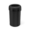 simplehuman 80 Liter / 21.1 Gallon Bullet Open Top Trash Can, Commercial Grade Heavy Gauge Matte Black Stainless Steel