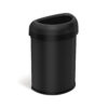 simplehuman 80 Liter / 21.1 Gallon Extra Large Semi-Round Open Top Trash Can Commercial Grade Heavy Gauge Matte Black, ADA-Compliant