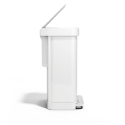 simplehuman 55L Liner Rim Rectangular Step Can, White