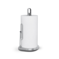 simplehuman Standing Paper Towel Holder with Spray Pump, Brushed Stainless Steel