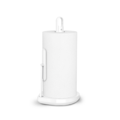 simplehuman Standing Paper Towel Holder with Spray Pump, White Stainless Steel