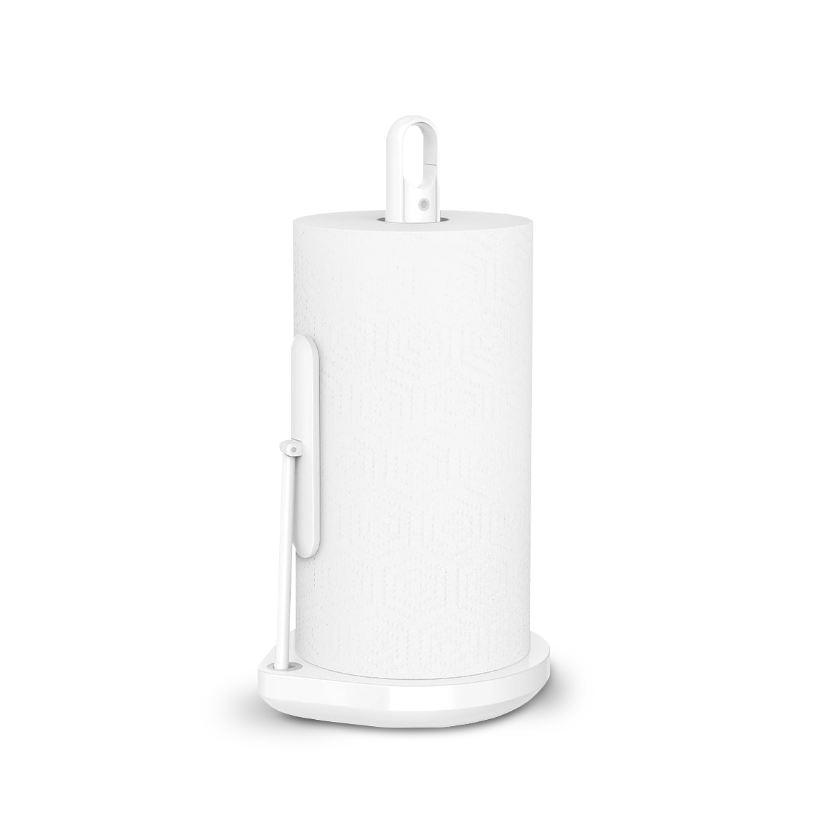 simplehuman Standing Paper Towel Holder with Spray Pump, White Stainless Steel