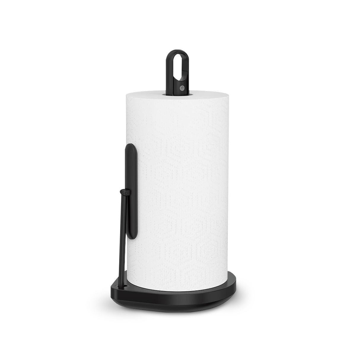 simplehuman Standing Paper Towel Holder with Spray Pump, Black Stainless Steel