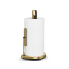 simplehuman Standing Paper Towel Holder with Spray Pump, Brass Stainless Steel, Gold