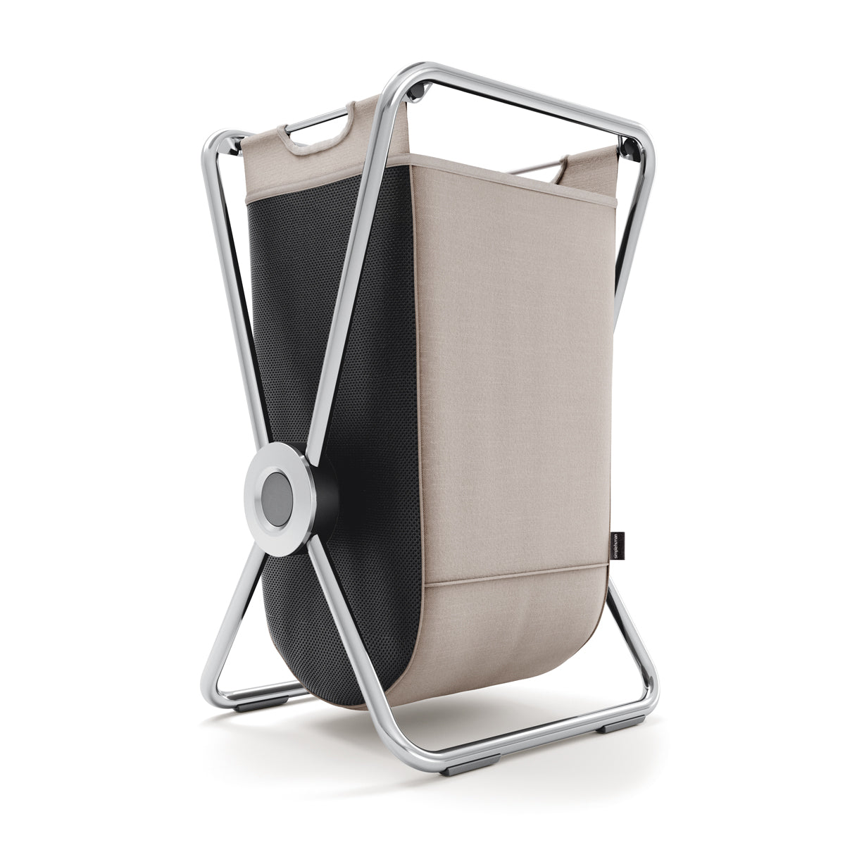 simplehuman single x-frame laundry hamper, Chrome, 65L