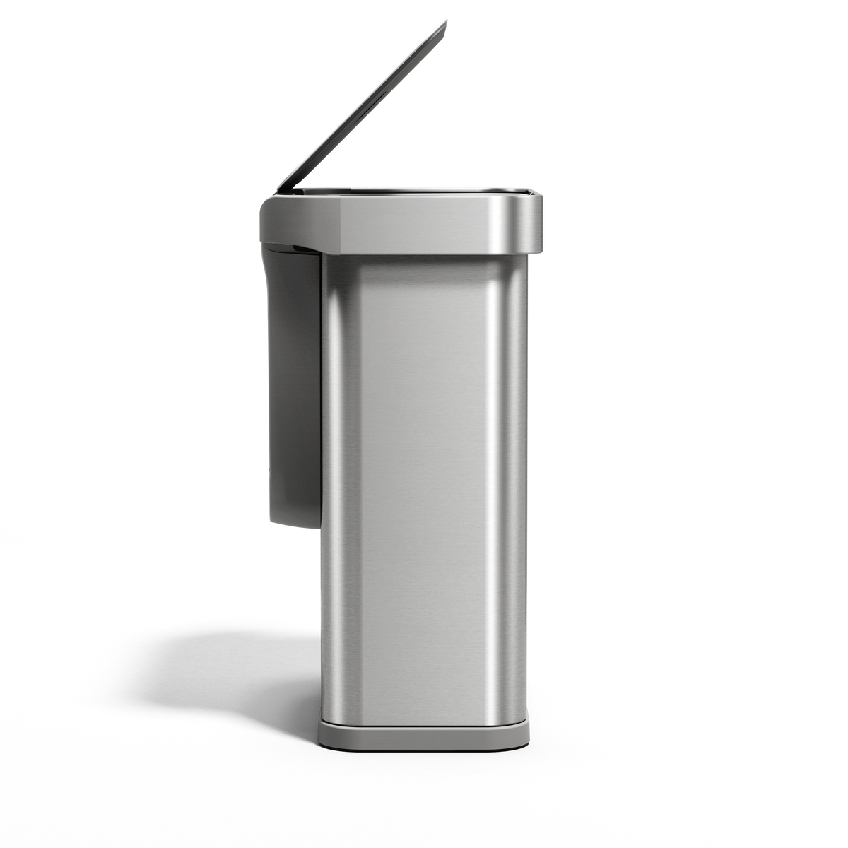simplehuman Rectangular Sensor Can, 58L Sensor Can Voice and Motion-Activated, Brushed