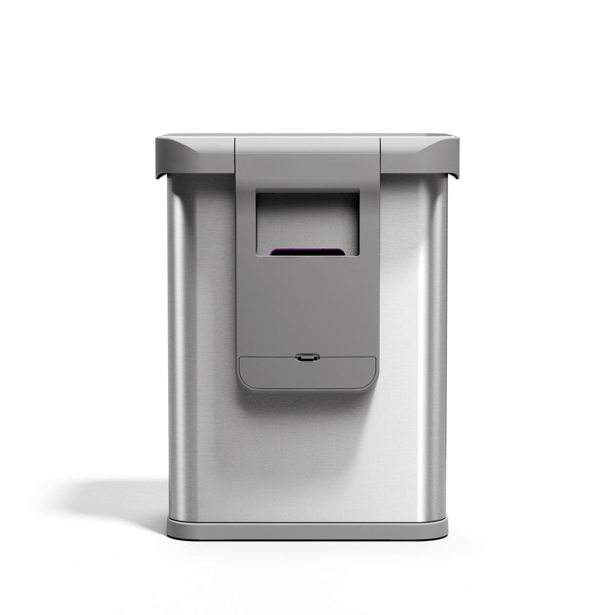 simplehuman Rectangular Sensor Can, 58L Sensor Can Voice and Motion-Activated, Brushed