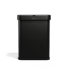 simplehuman Rectangular Sensor Can, 58L Sensor Can Voice and Motion-Activated, Matte Black
