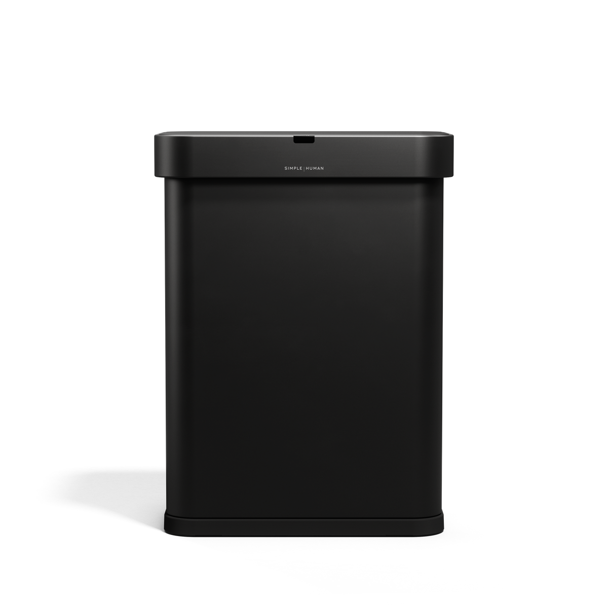 simplehuman Rectangular Sensor Can, 58L Sensor Can Voice and Motion-Activated, Matte Black