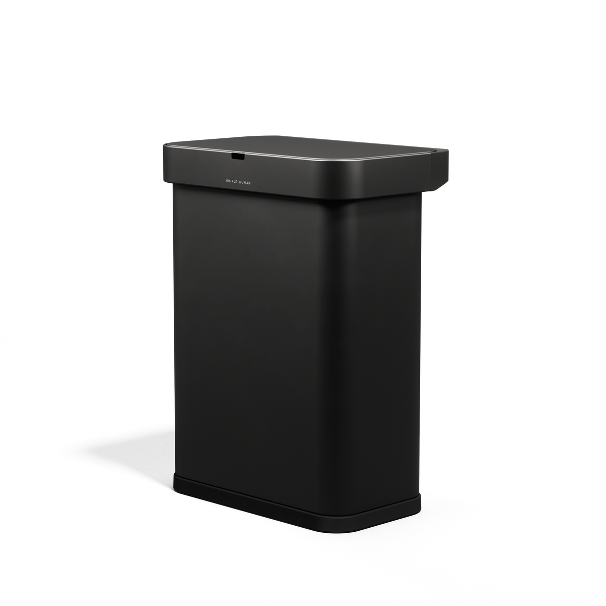 simplehuman Rectangular Sensor Can, 58L Sensor Can Voice and Motion-Activated, Matte Black