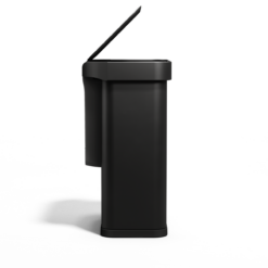 simplehuman Rectangular Sensor Can, 58L Sensor Can Voice and Motion-Activated, Matte Black