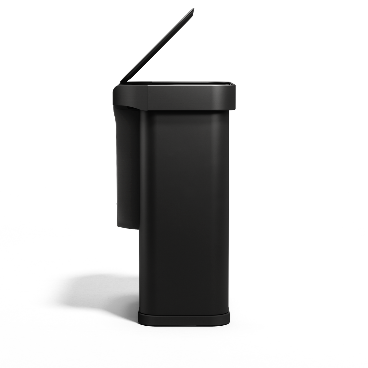 simplehuman Rectangular Sensor Can, 58L Sensor Can Voice and Motion-Activated, Matte Black