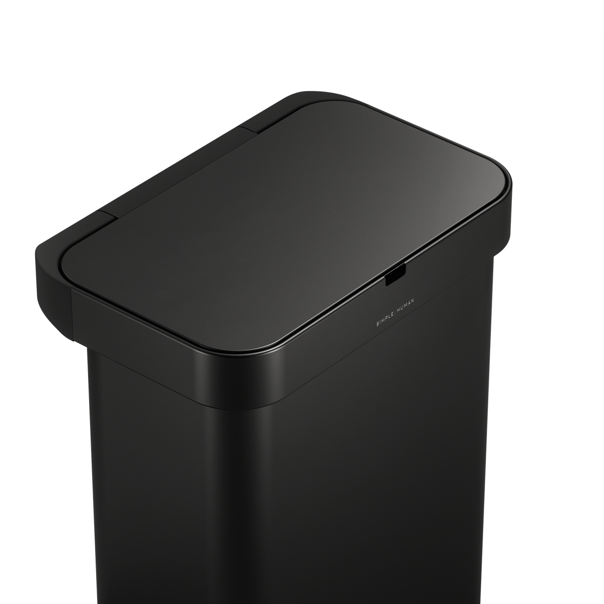 simplehuman Rectangular Sensor Can, 58L Sensor Can Voice and Motion-Activated, Matte Black