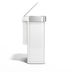 simplehuman Rectangular Sensor Can, 58L Sensor Can Voice and Motion-Activated, White