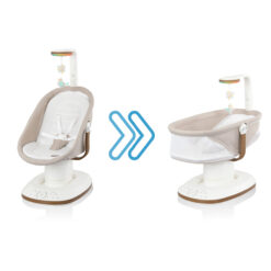Evenflo Elara 2-in-1 Smart Motion Swing & Soothing Nest, Coastal Coffee