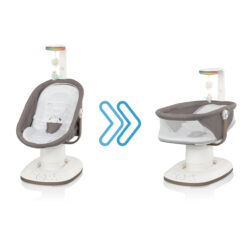 Evenflo Elara 2-in-1 Smart Motion Swing & Soothing Nest, Truffle Taupe
