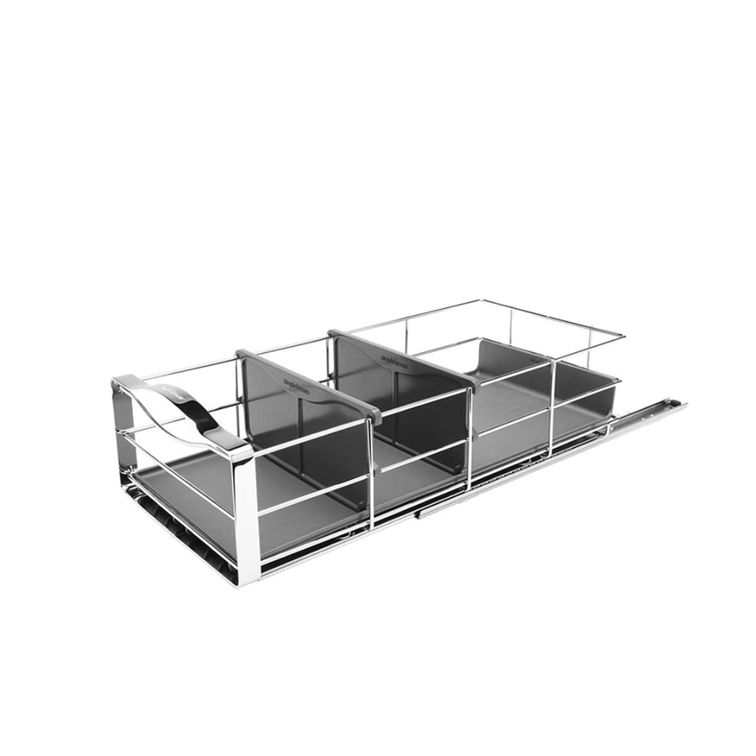 simplehuman 9 inch Pull-Out Cabinet Organizer, Heavy-Gauge Steel Frame