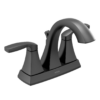 Moen Matte Black 4-in centerset 2-handle WaterSense High-arc Commercial/Residential Handle Bathroom Sink Faucet with Drain with Deck Plate