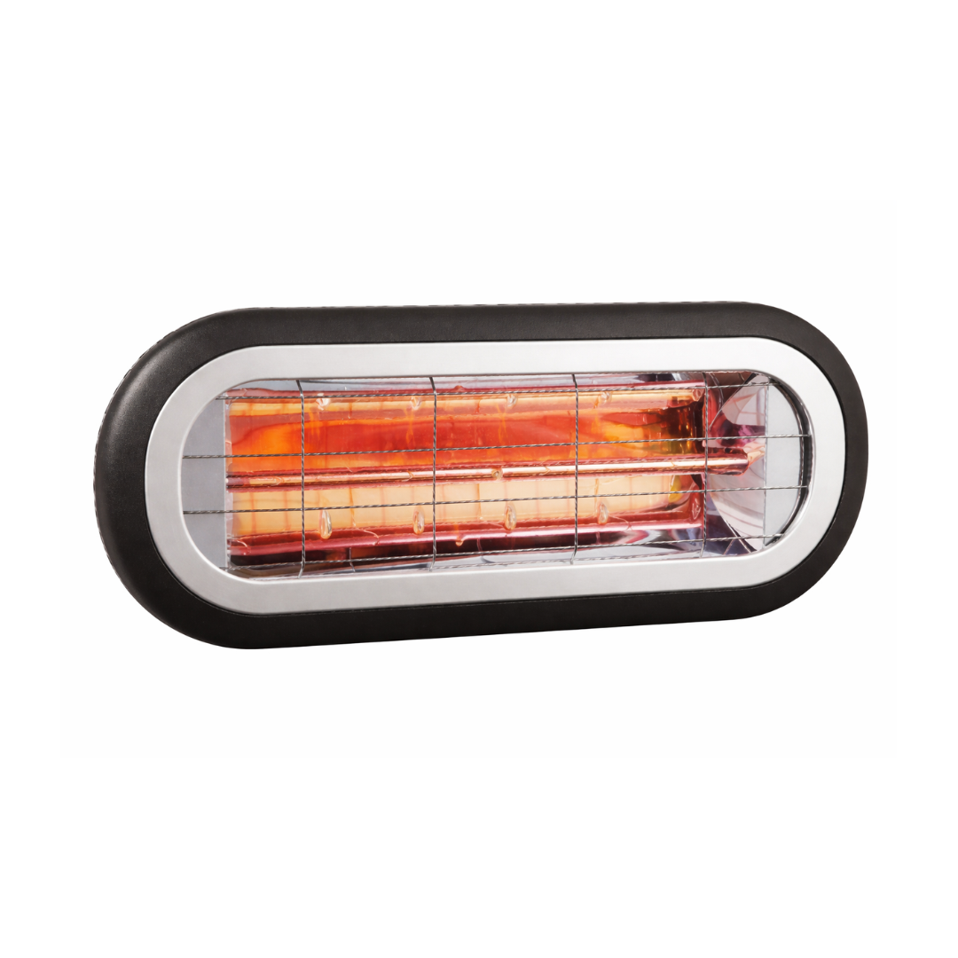 Dr Infrared Heater DR-222 Outdoor Patio Wall Mount Ceiling Carbon Infrared Heater, 1500W, Black