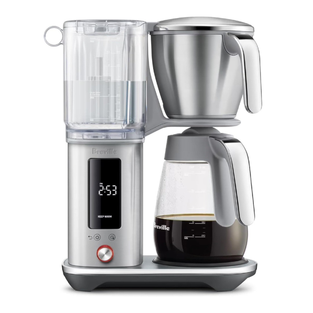 Breville Luxe Drip Coffee Machine, Brushed Stainless Steel, 60 Fluid Ounces Capacity, Glass Carafe, BDC415BSS