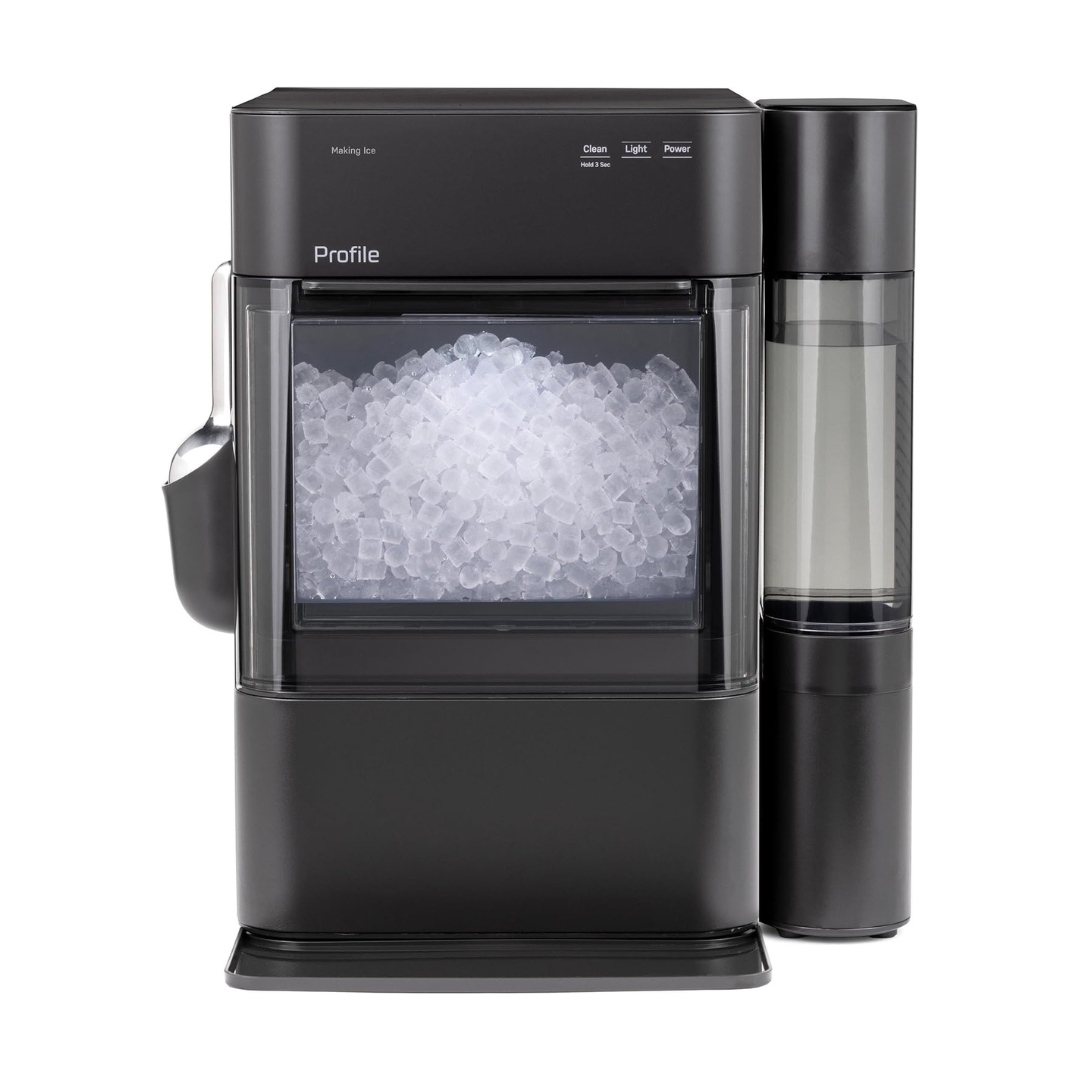 GE Profile Opal 2.0 Ultra Nugget Ice Maker with Side Tank and Scale Inhibiting Filter, Black