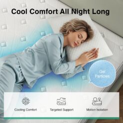 Novilla 12-in Medium Queen Cooling Hybrid Memory Foam/Coil Blend Mattress in a Box