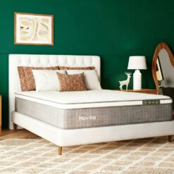 Novilla 12-in Medium Full Cooling Hybrid Memory Foam/Coil Blend Mattress in a Box