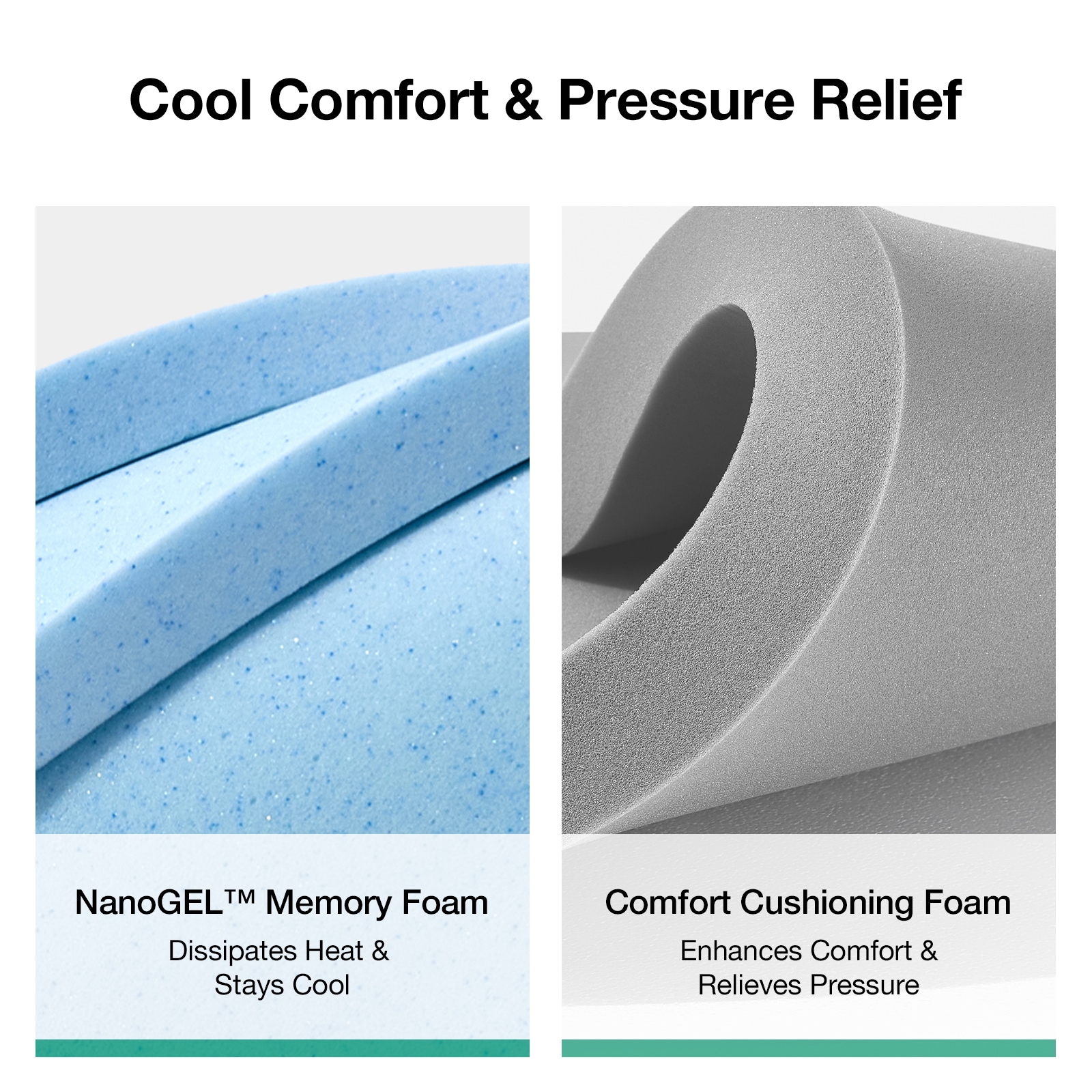 Novilla 12-in Medium Full Cooling Hybrid Memory Foam/Coil Blend Mattress in a Box