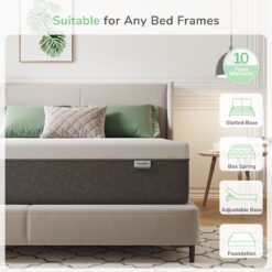 Novilla 12-in Medium Twin Cooling Memory foam Mattress in a Box