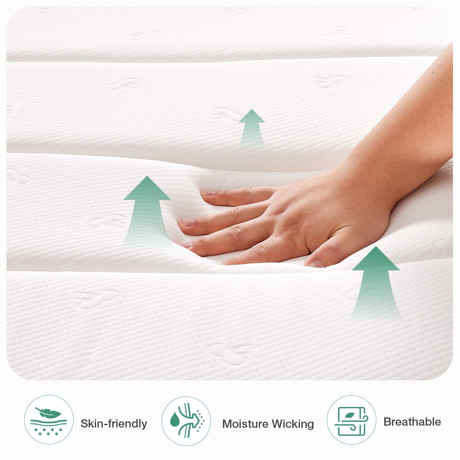 Novilla 12-in Medium King Hybrid Memory Foam/Coil Blend Mattress in a Box