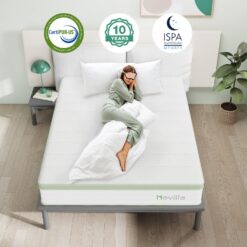 Novilla 12-in Medium King Hybrid Memory Foam/Coil Blend Mattress in a Box
