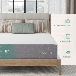 Novilla 12-in Firm Full Memory foam Mattress in a Box
