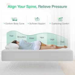 Novilla 12-in Medium King Memory foam Mattress in a Box