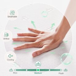 Novilla 12-in Medium King Memory foam Mattress in a Box
