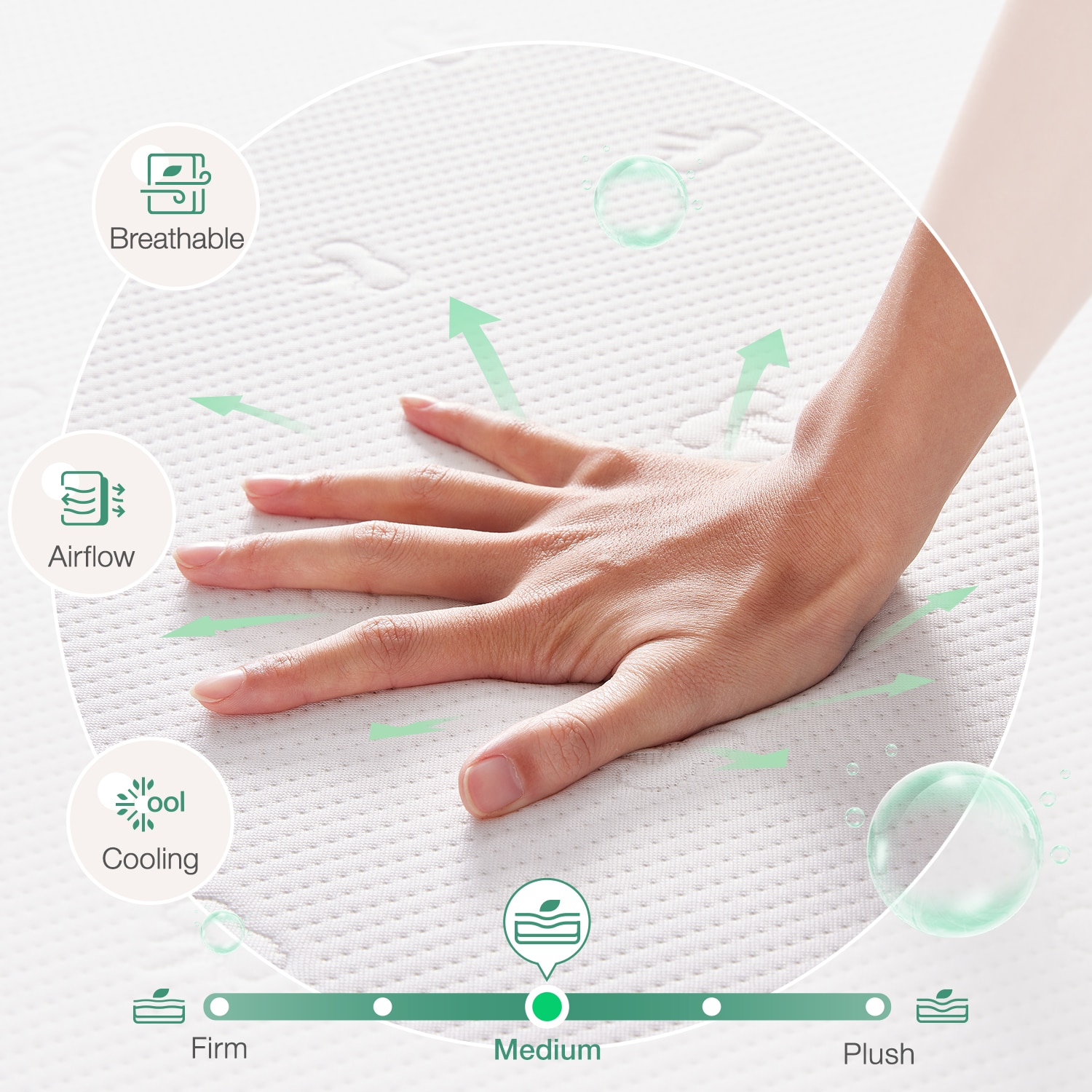 Novilla 12-in Medium King Memory foam Mattress in a Box