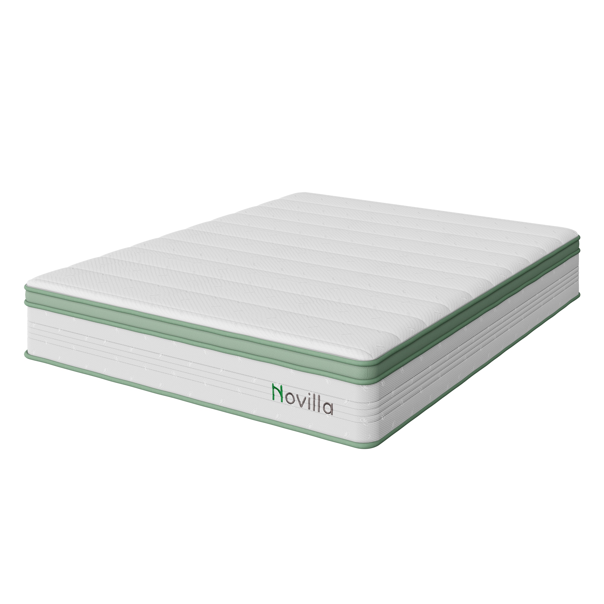 Novilla 10-in Medium Queen Hybrid Memory Foam/Coil Blend Mattress in a Box