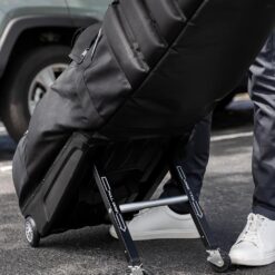 Sun Mountain ClubGlider Meridian Golf Travel Bag - 4-Wheel Rolling System, Extendable & Retractable Legs, Navy-Black
