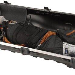 SKB Staff ATA Hard Shell Plastic Golf Travel Case for Cart Bags with Wheels - Heavy-Duty Rolling Club and Driver Carrier for Airline Transport, Impact-Resistant with TSA Locking Latches