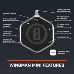 Bushnell Golf Wingman Mini Bluetooth Speaker with GPS Black