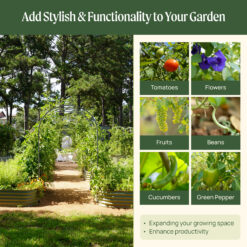 Vego Garden VAT 54-in W x 90-in H Painted Finish Steel Garden Trellis For Climbing Plants For Cucumbers For Roses For Tomatoes